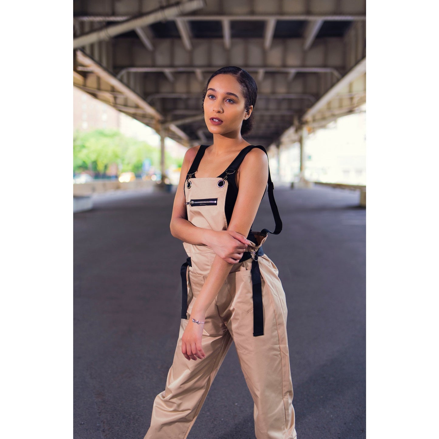 Crystal Adjustable Waist Overall