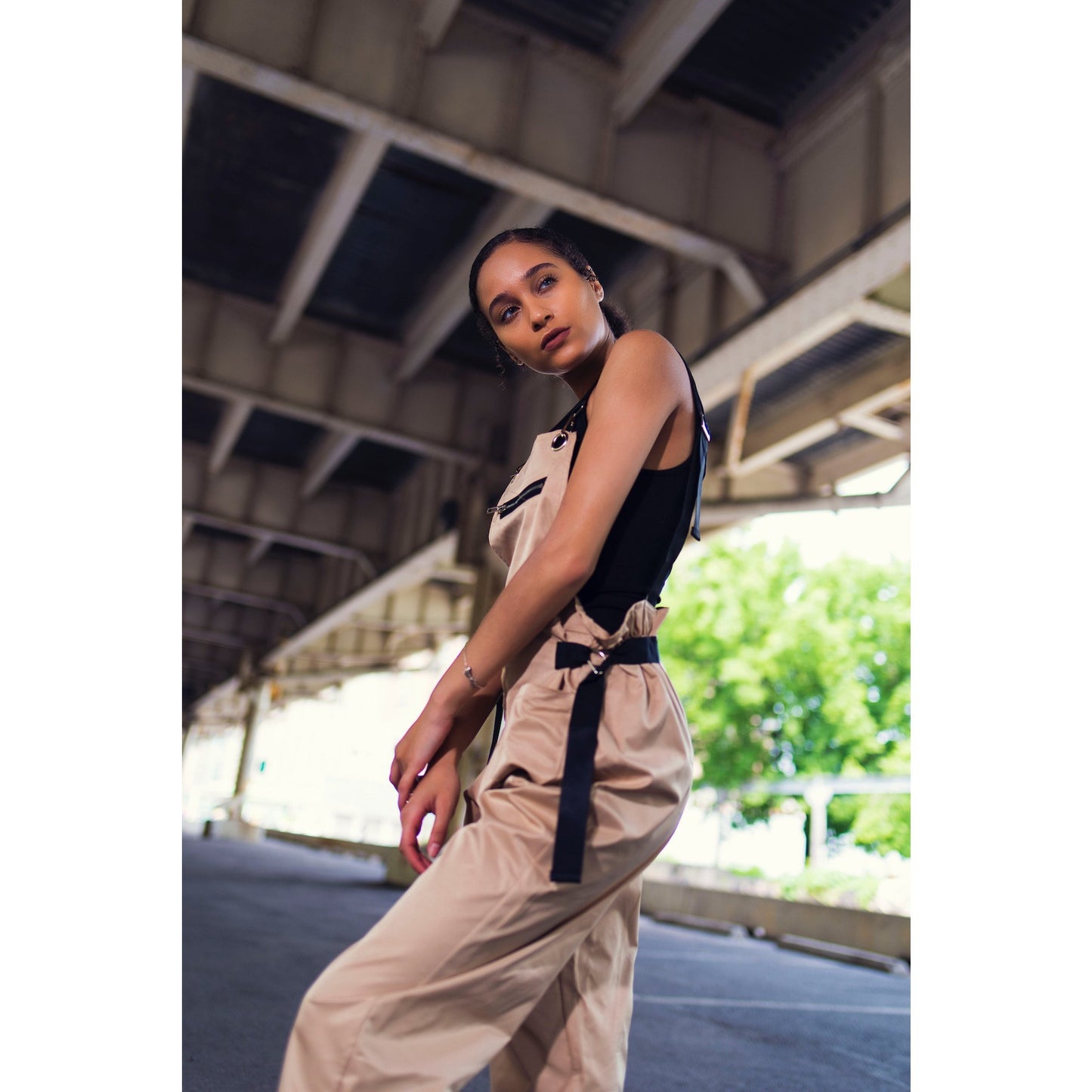 Crystal Adjustable Waist Overall