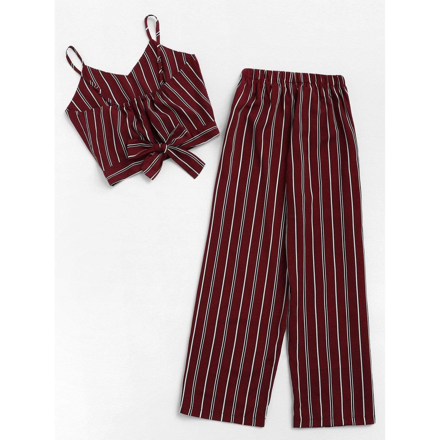 Camille Knot Back Striped Set