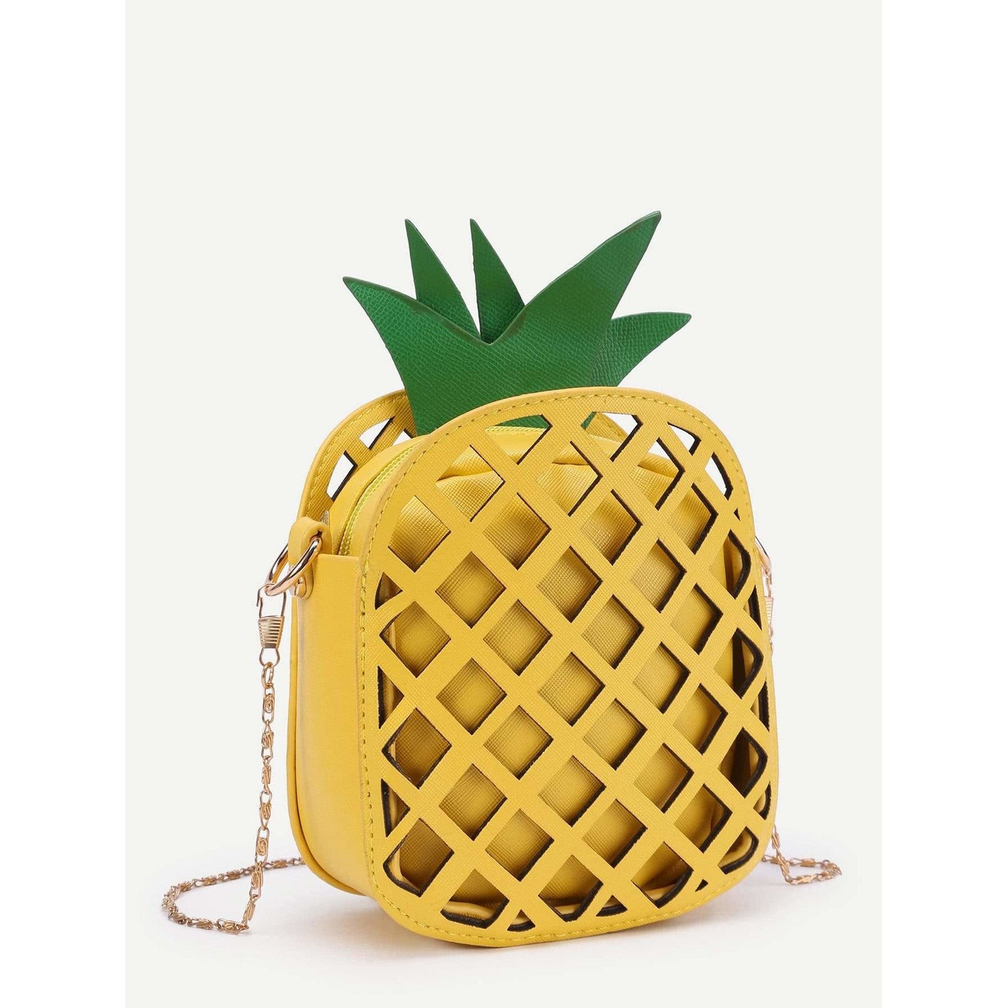 Pineapple Shaped PU Chain Crossbody Bag