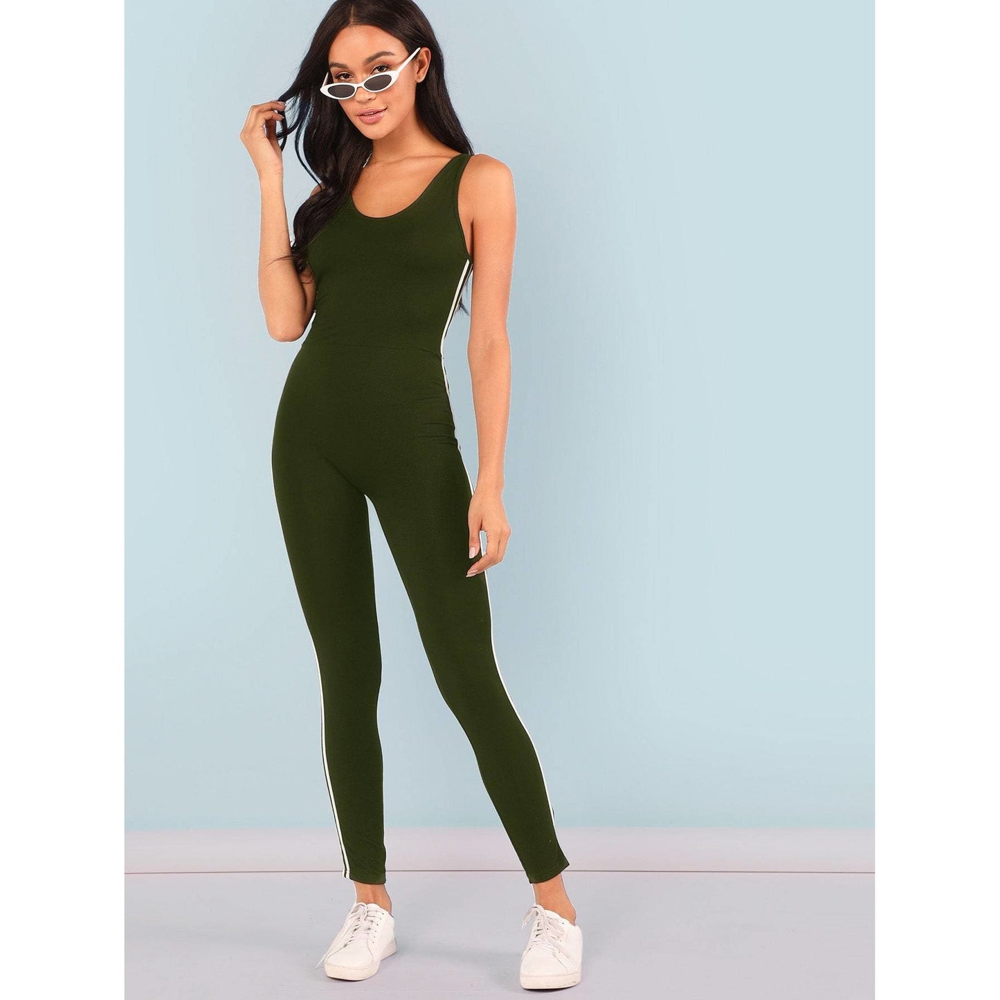 Always Ready Striped Side Jumpsuit