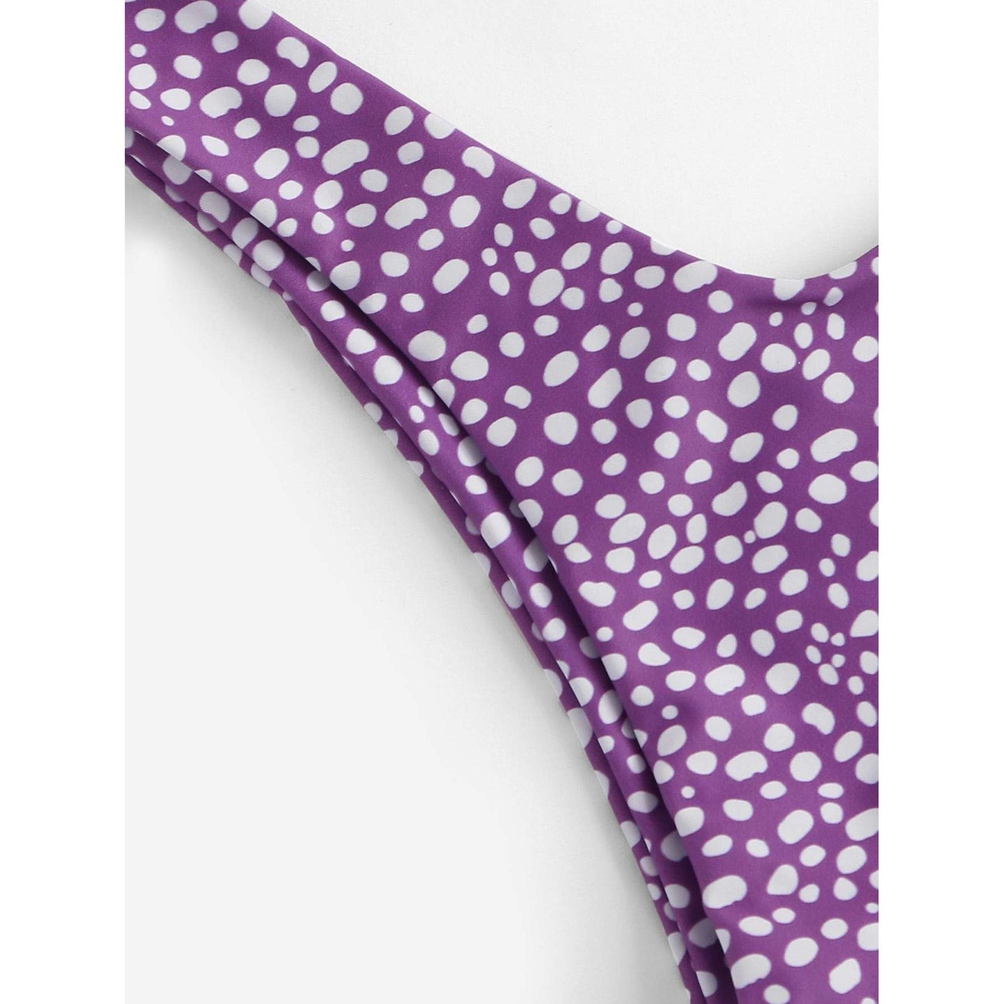 Dot Print Purple Bikini Set