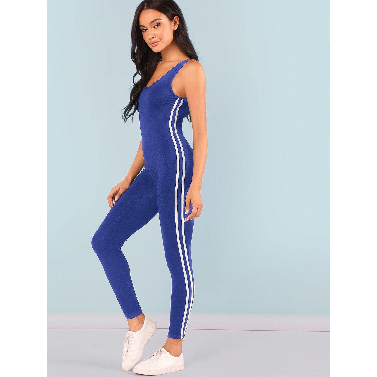 Always Ready Striped Side Jumpsuit