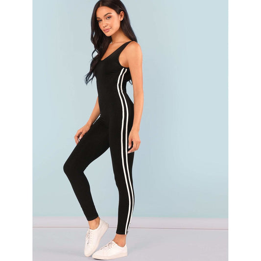 Always Ready Striped Side Jumpsuit