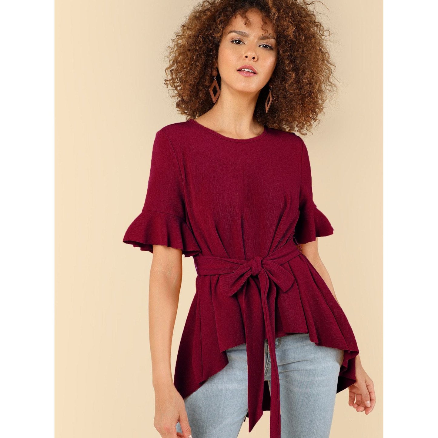 Ruffle Sleeve Top