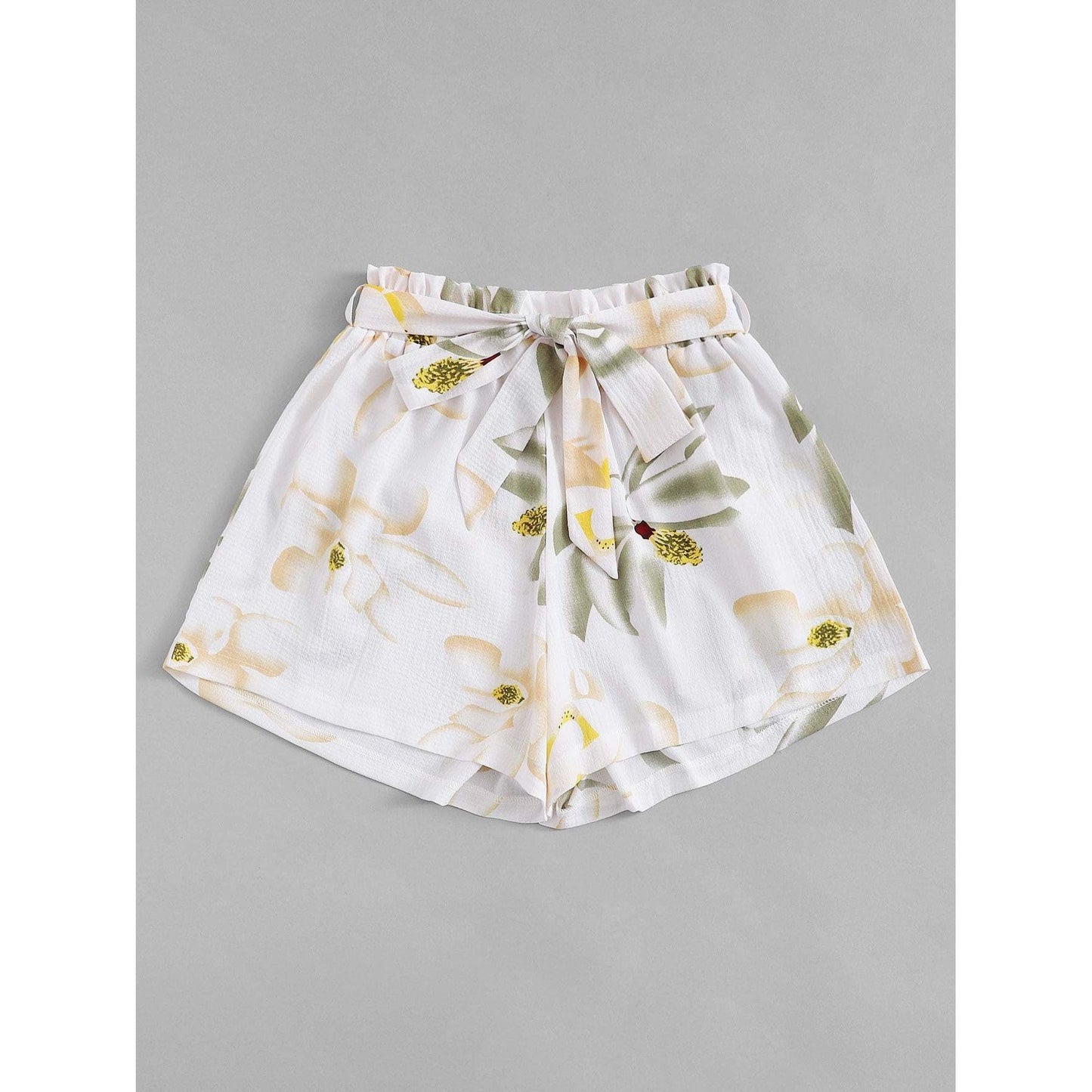 Chill Floral Print Self Tie Shorts