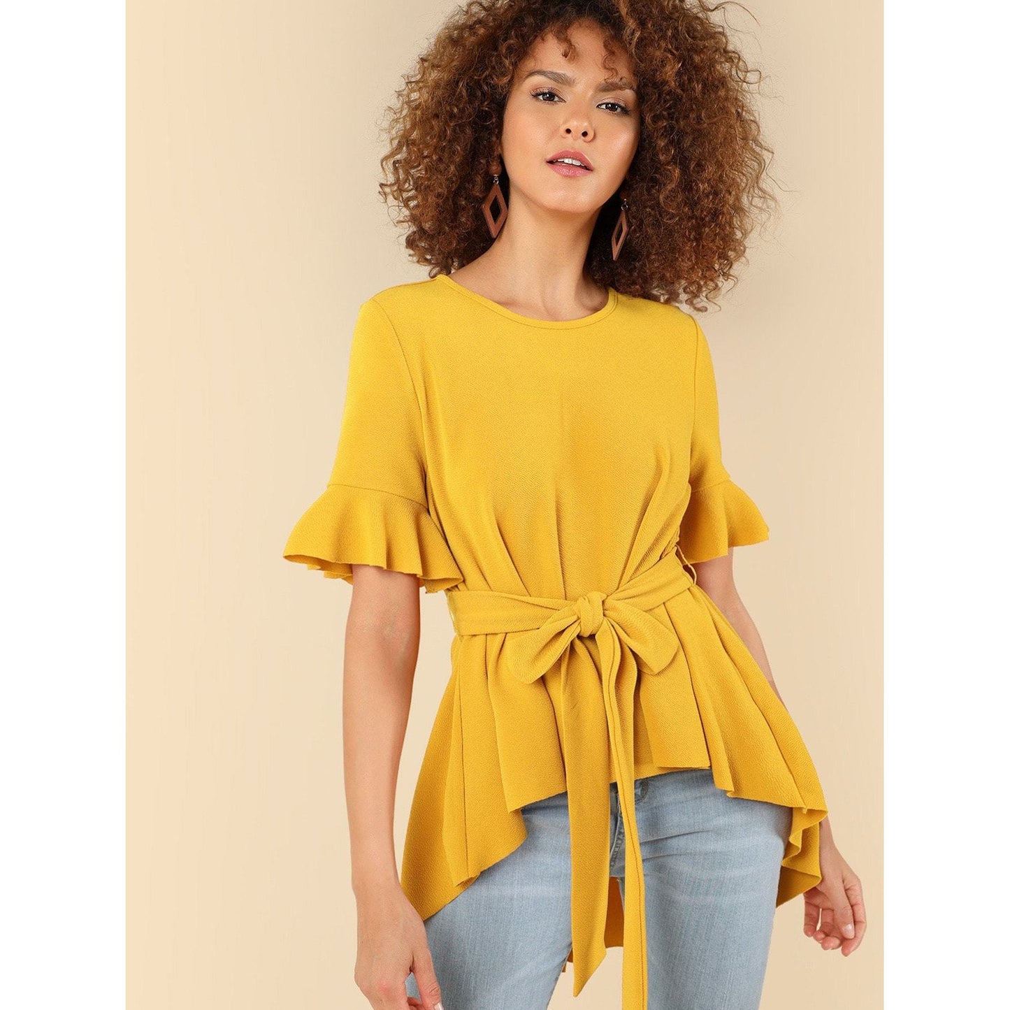 Ruffle Sleeve Top