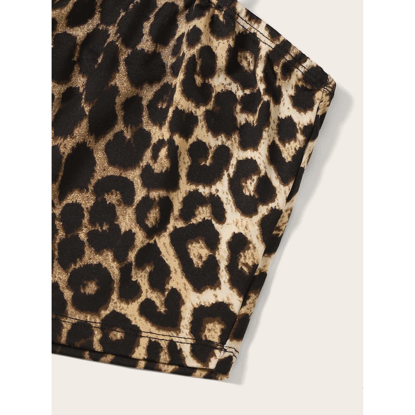 Leopard Print Crop Top & Bodycon Skirt Set