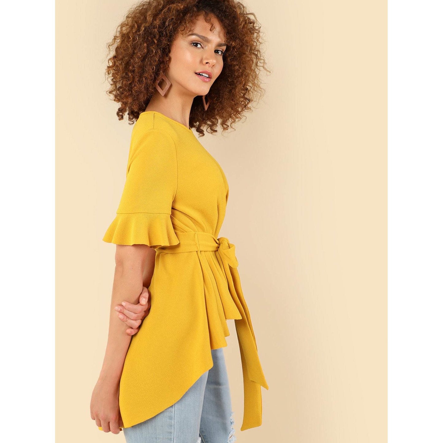 Ruffle Sleeve Top