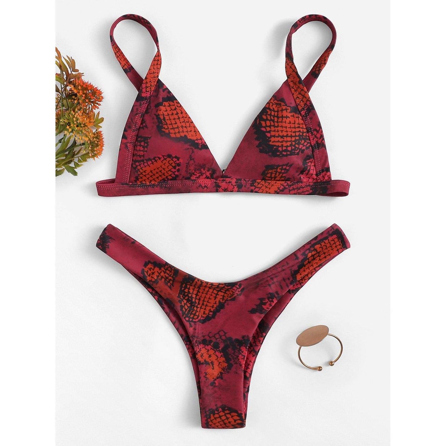 Medusa Snakeskin Print Bikini Set