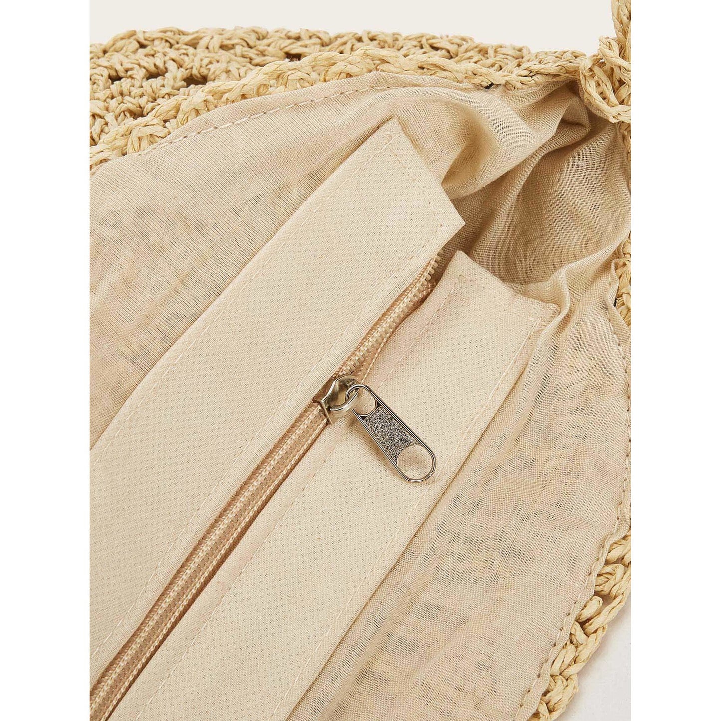 Tassel Detail Braided Crossbody Bag