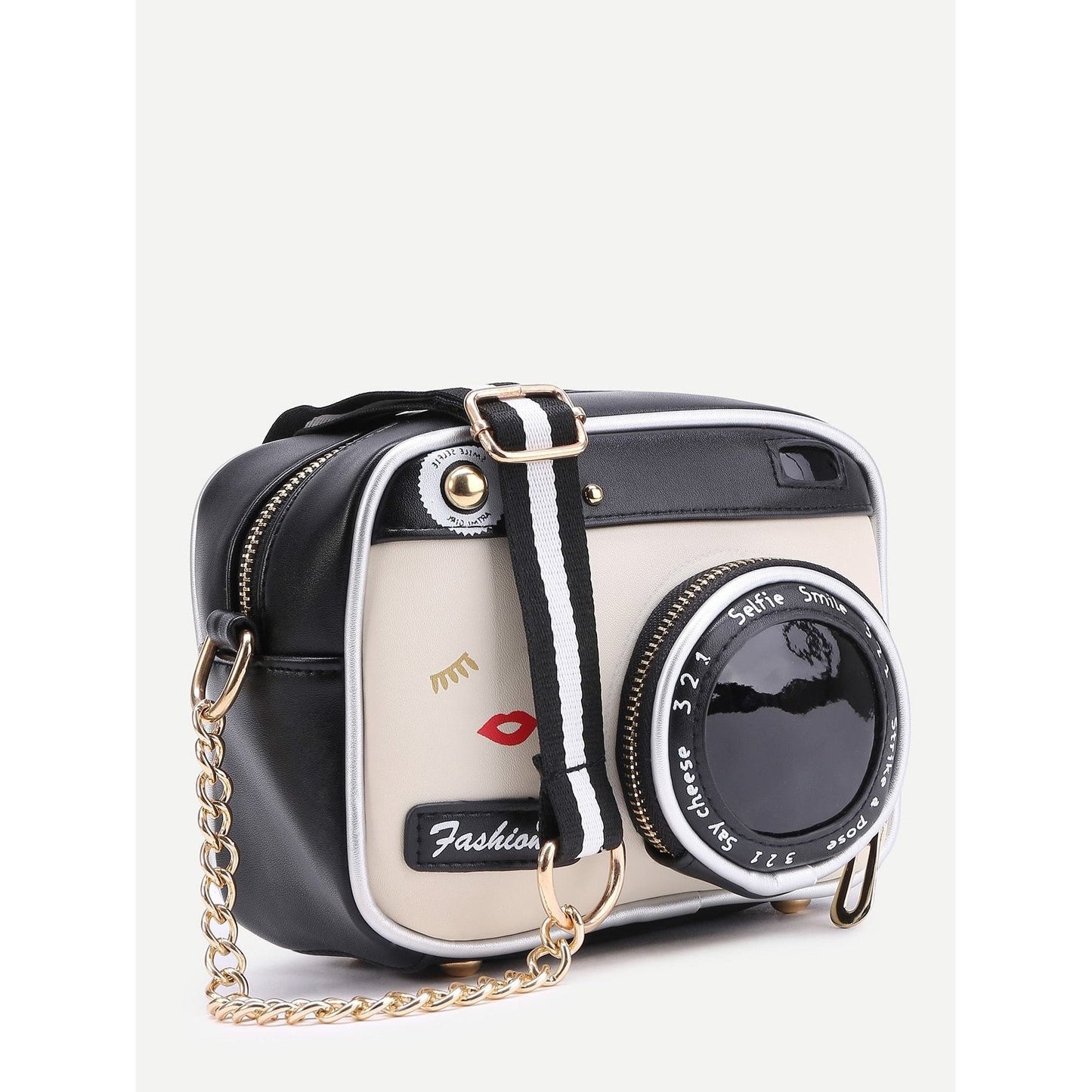 Camera Shaped Crossbody Bag With Buckle
