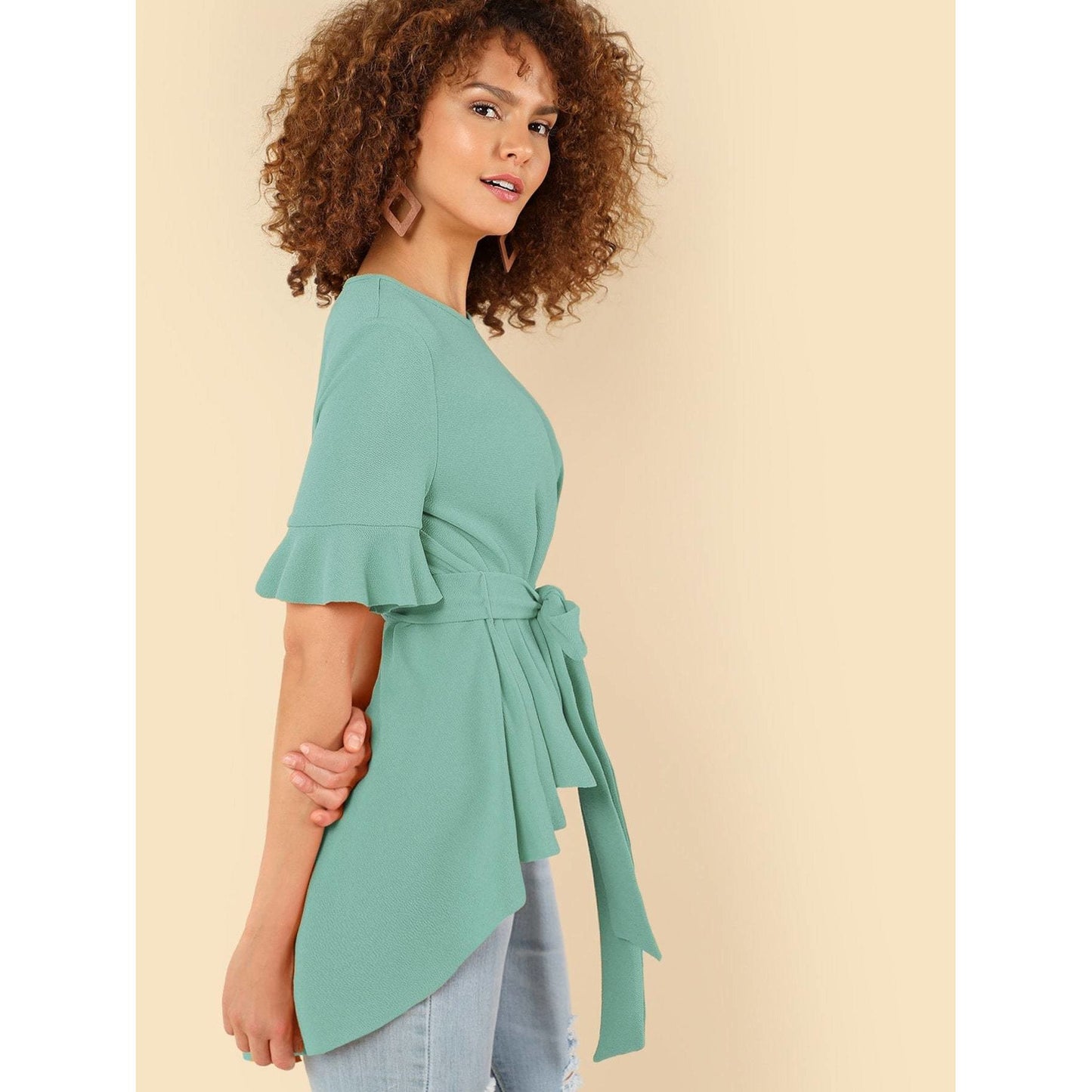 Ruffle Sleeve Top