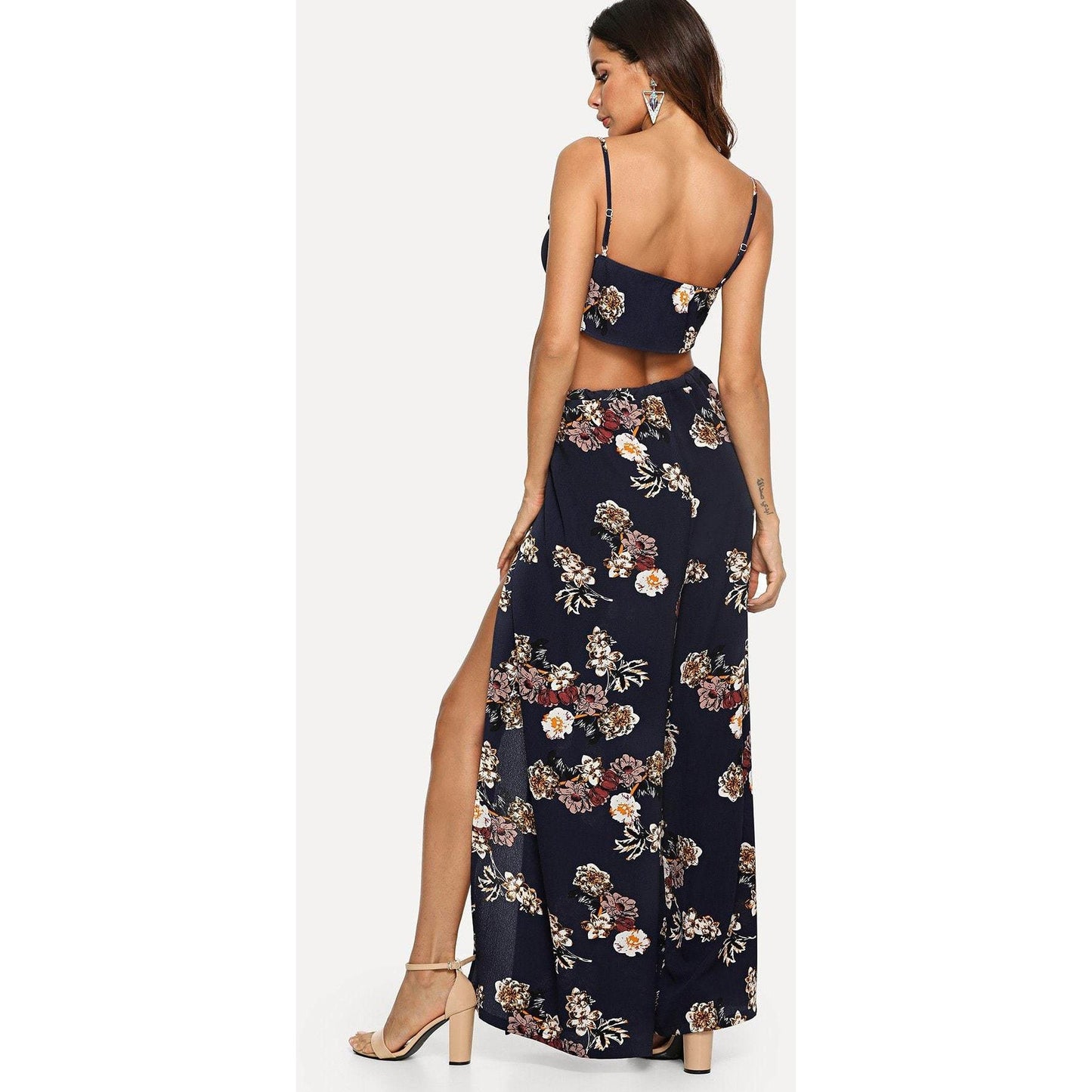 Floral Top & Palazzo Pants Set