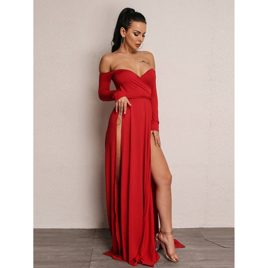 Mary High Split Maxi Dress