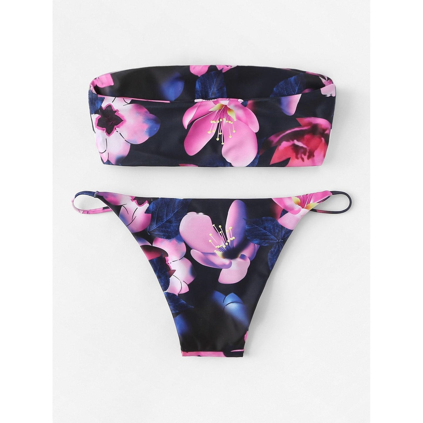 Galaxy Floral Bandeau Bikini Set