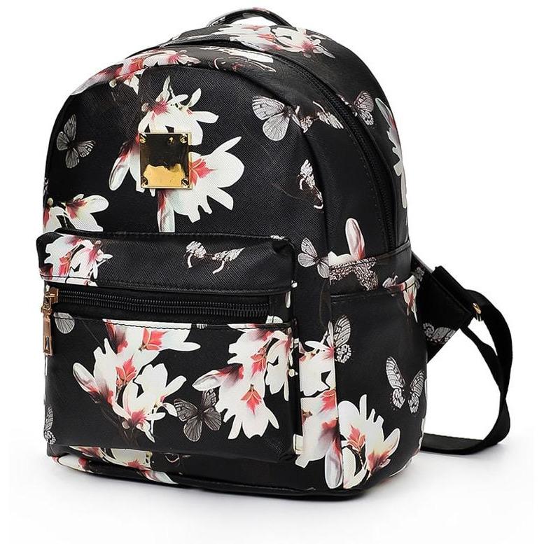 Vintage Flower Print Backpack