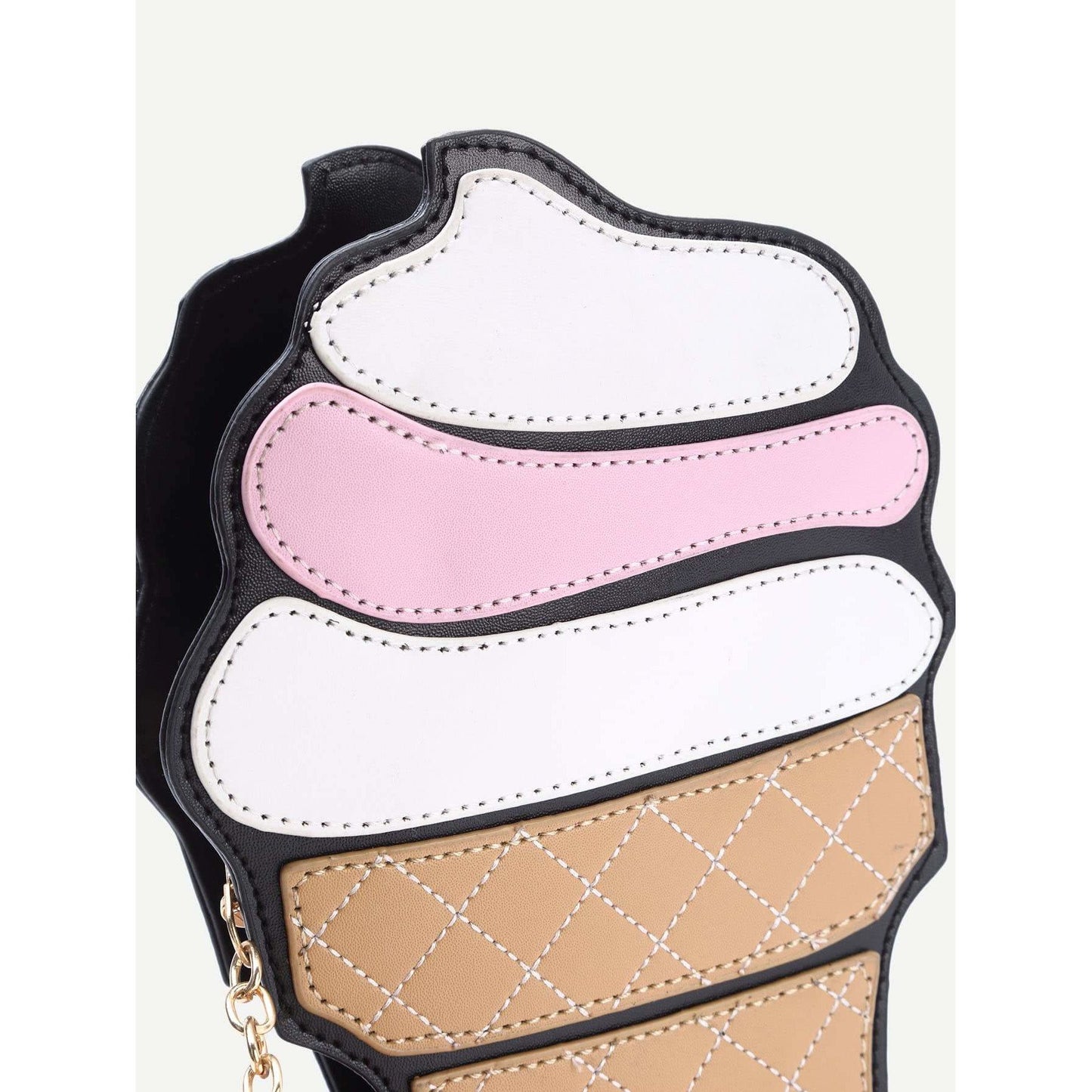 Ice Cream Shaped Crossbody Chain Bag