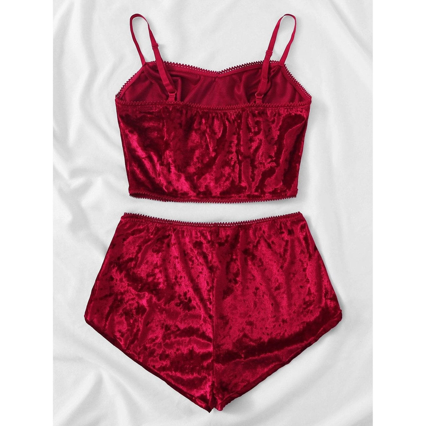 Marilyn Bow Velvet Cami Pajama Set