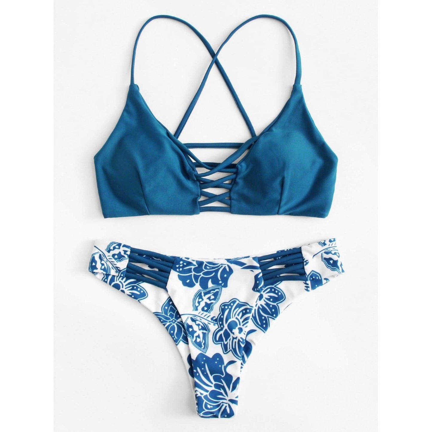 Cool Floral Pattern Bikini Set