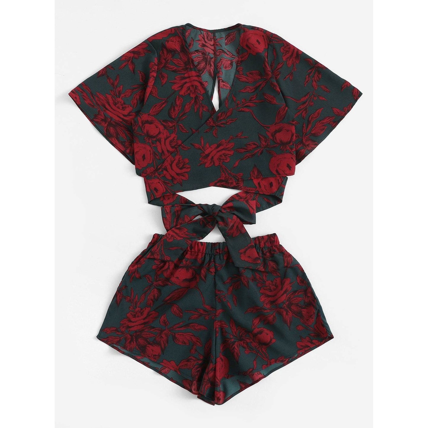 Floral Print Wrap Knot Set