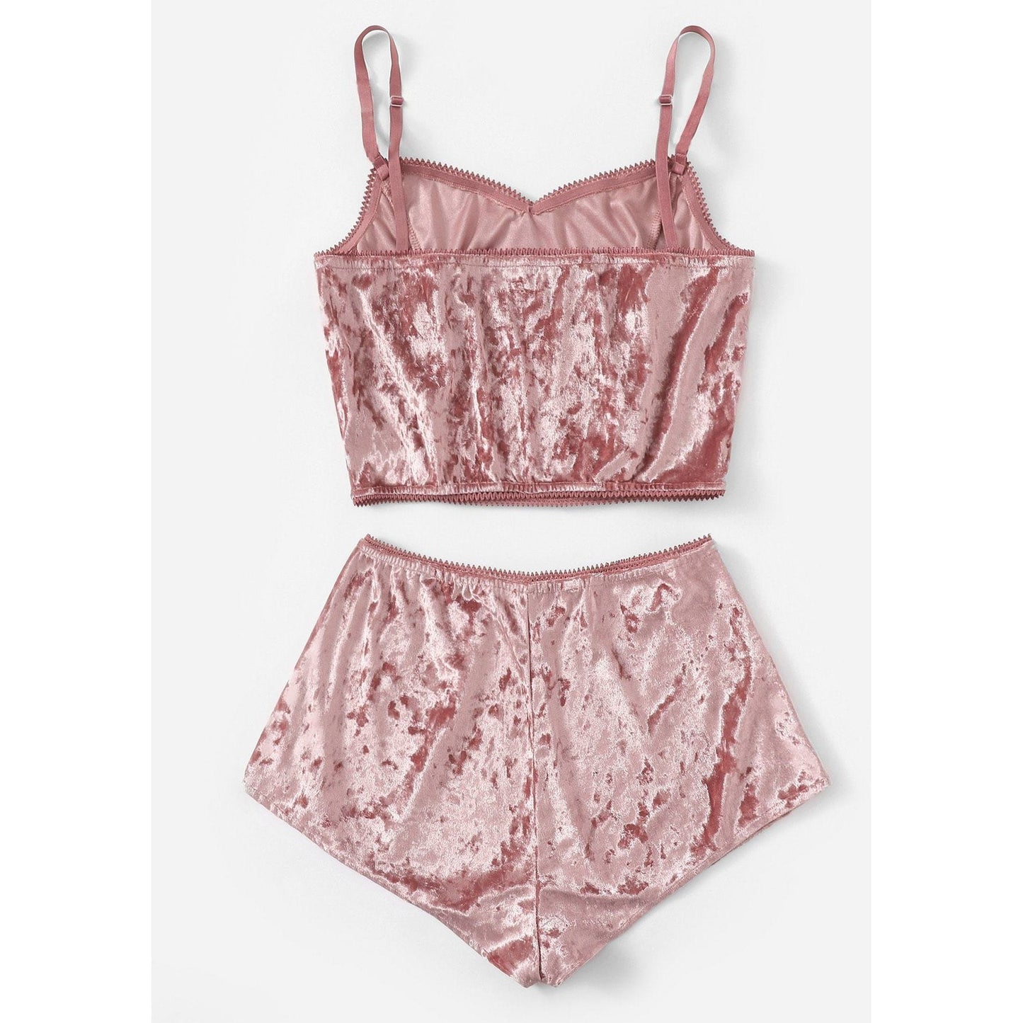 Marilyn Bow Velvet Cami Pajama Set