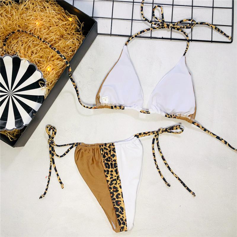 Patchwork Animal Print Micro Bikini Set