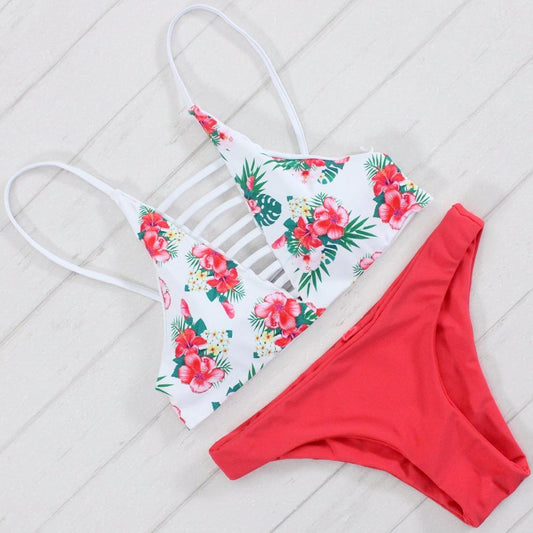 Pink Floral Bikini Set