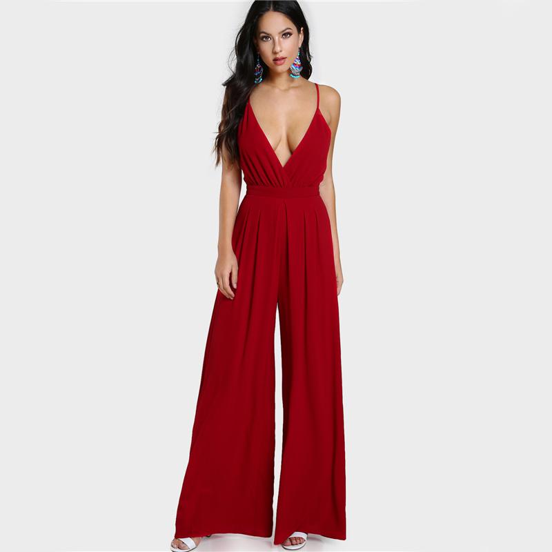 Stella Red Elegant Jumpsuit