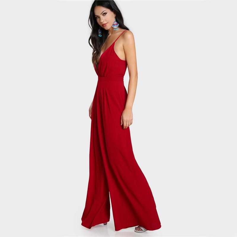 Stella Red Elegant Jumpsuit