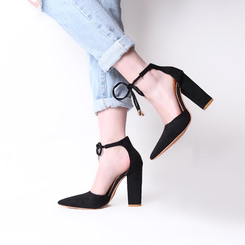 Sarah  Retro Ankle Strap Stiletto