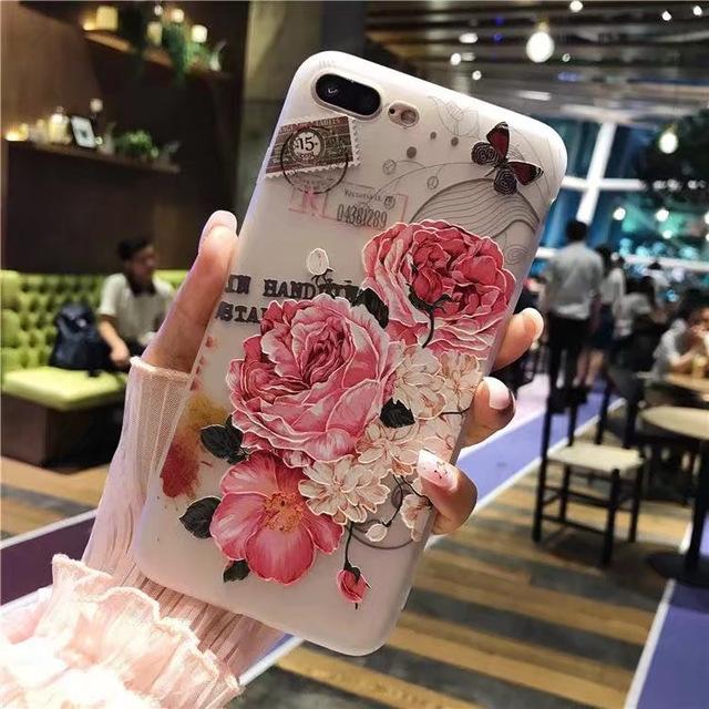 Cute Floral & Kitty Case