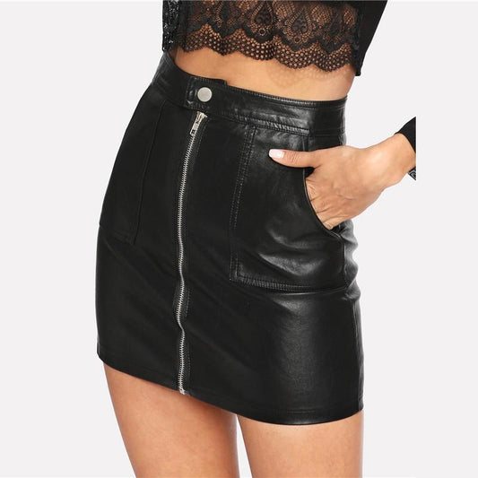 Rede Faux Leather Skirt