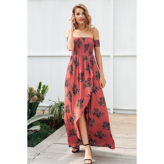 Anna Floral Off Shoulder Maxi Dress