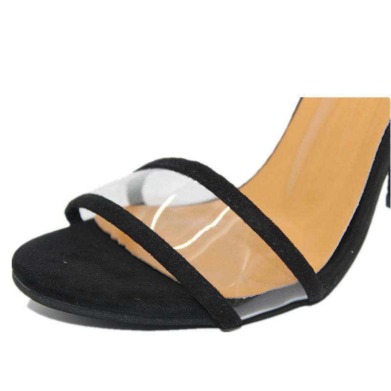 Nora Clear Strapped Open Toe Wedges