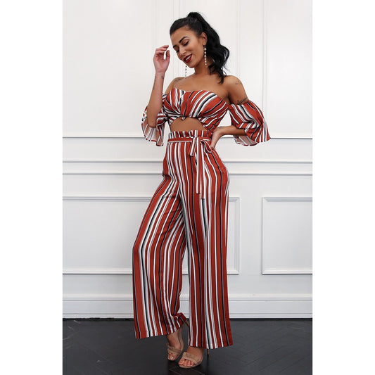 Adalyn Striped Two Piece Jumpsuit