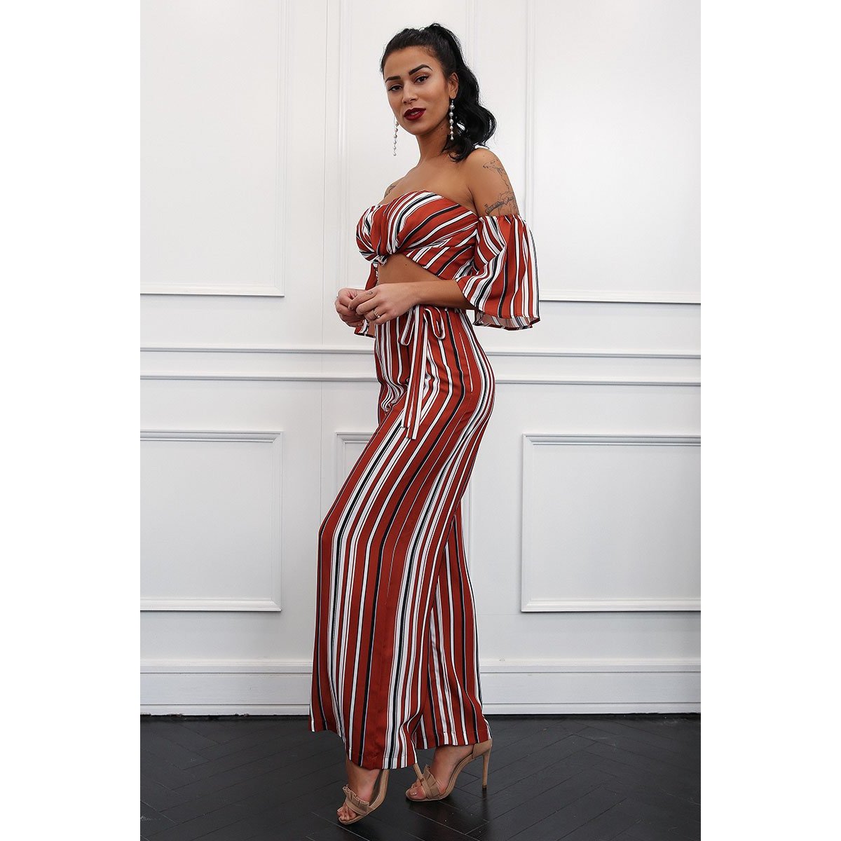 Adalyn Striped Two Piece Jumpsuit