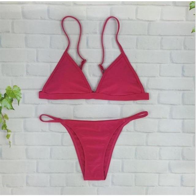 Red Micro Bikini Set