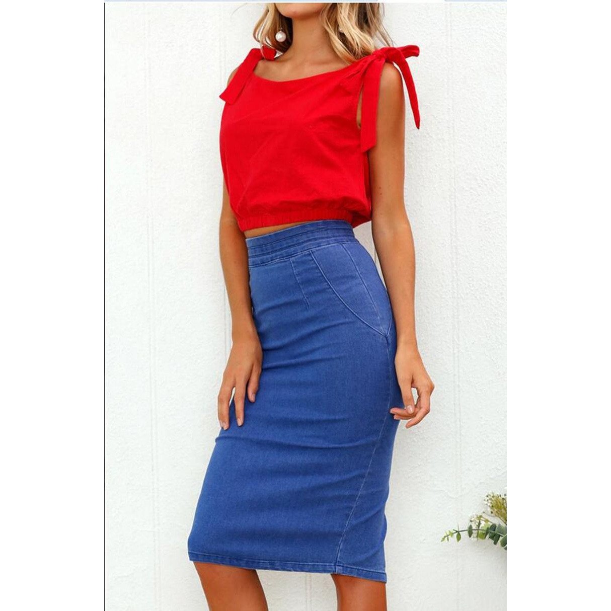 Indy Long Denim Skirt