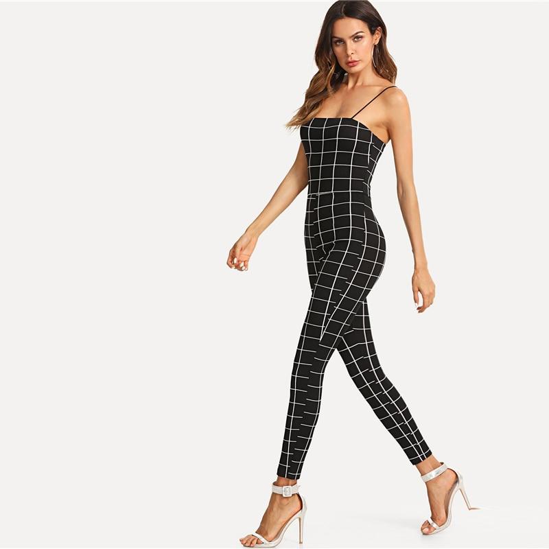 Caryl Grid Jumpsuit