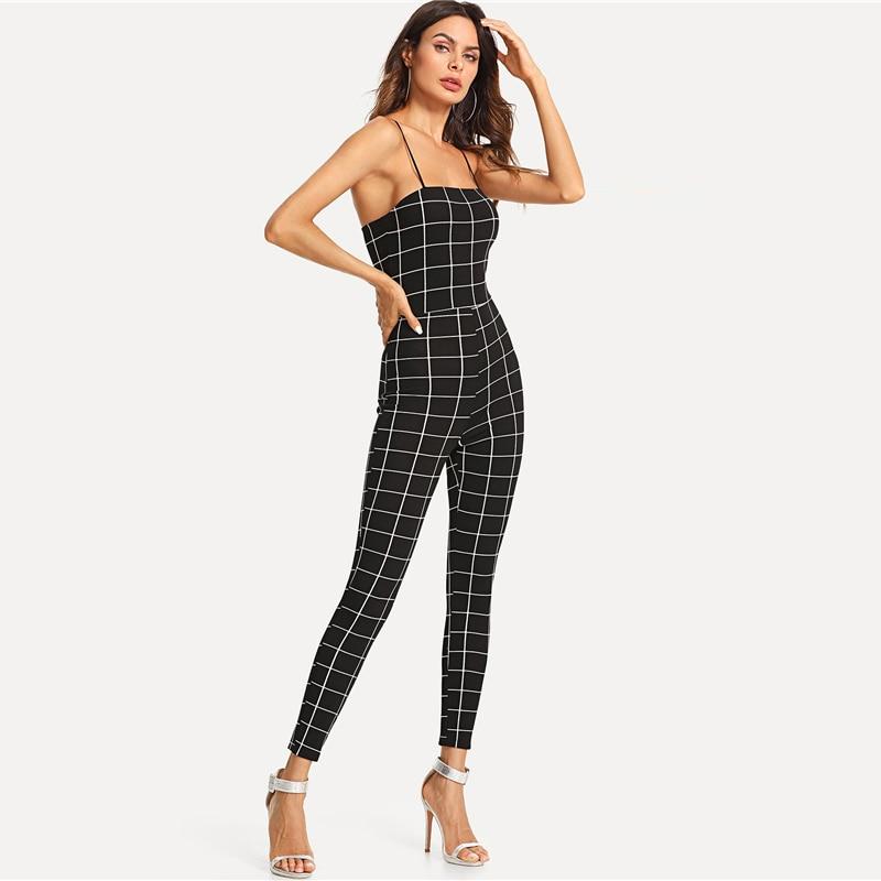 Caryl Grid Jumpsuit