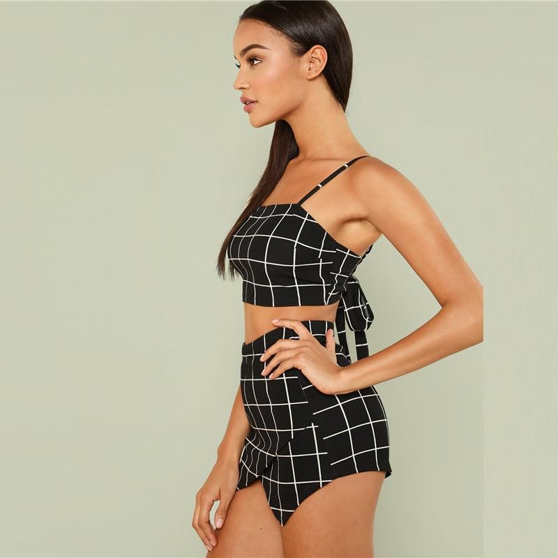 Ameeka Grid Two Piece Set