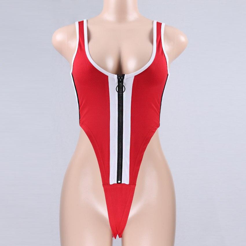 Erin Patchwork Zipper Bodysuit