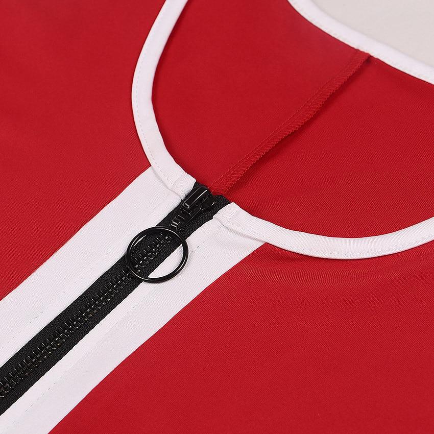 Erin Patchwork Zipper Bodysuit