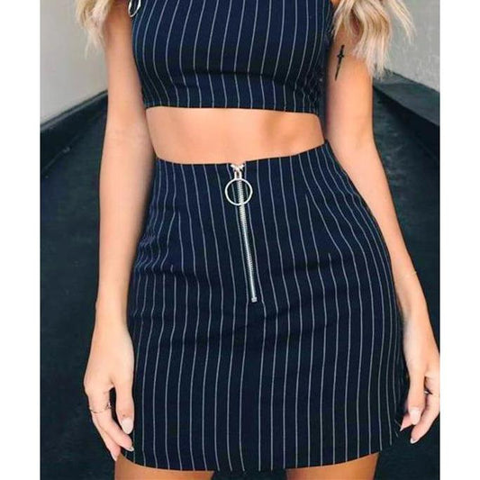 Charlize Stripe Skirt