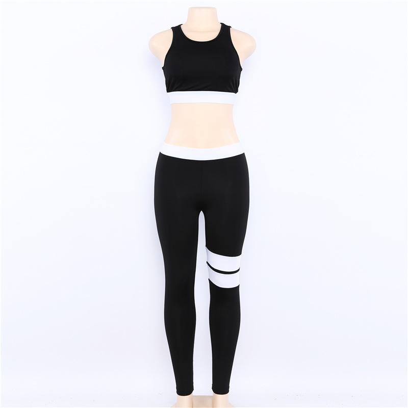 Deara Black Two Piece Fitness Suit