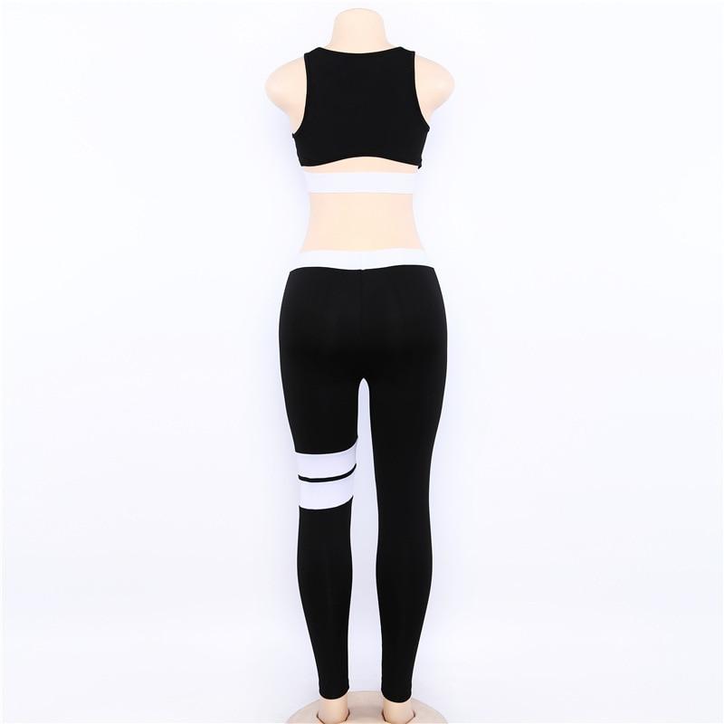 Deara Black Two Piece Fitness Suit