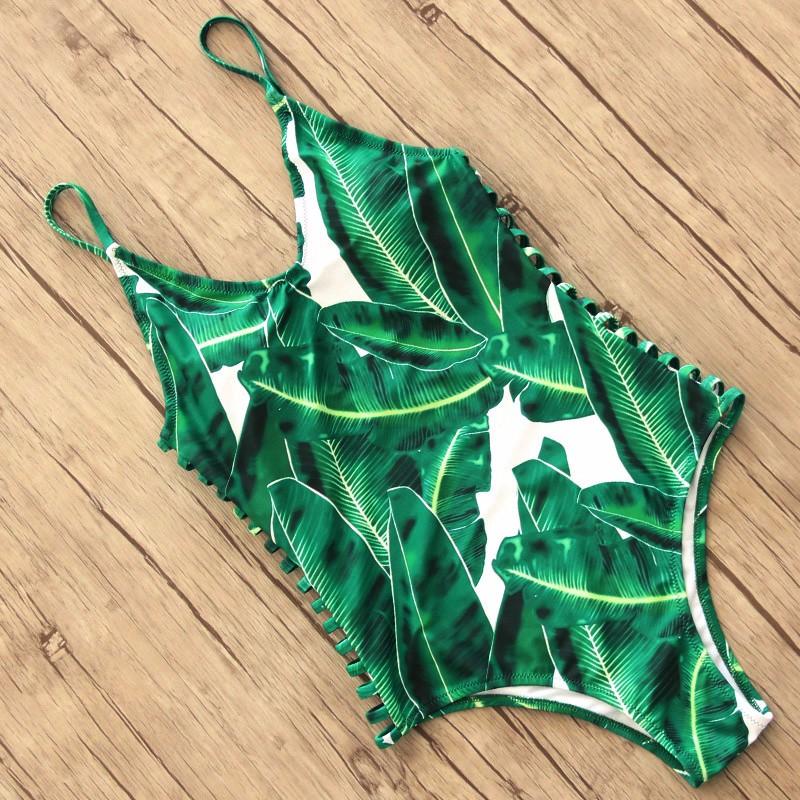 Tropical Green One Piece Swimsuit