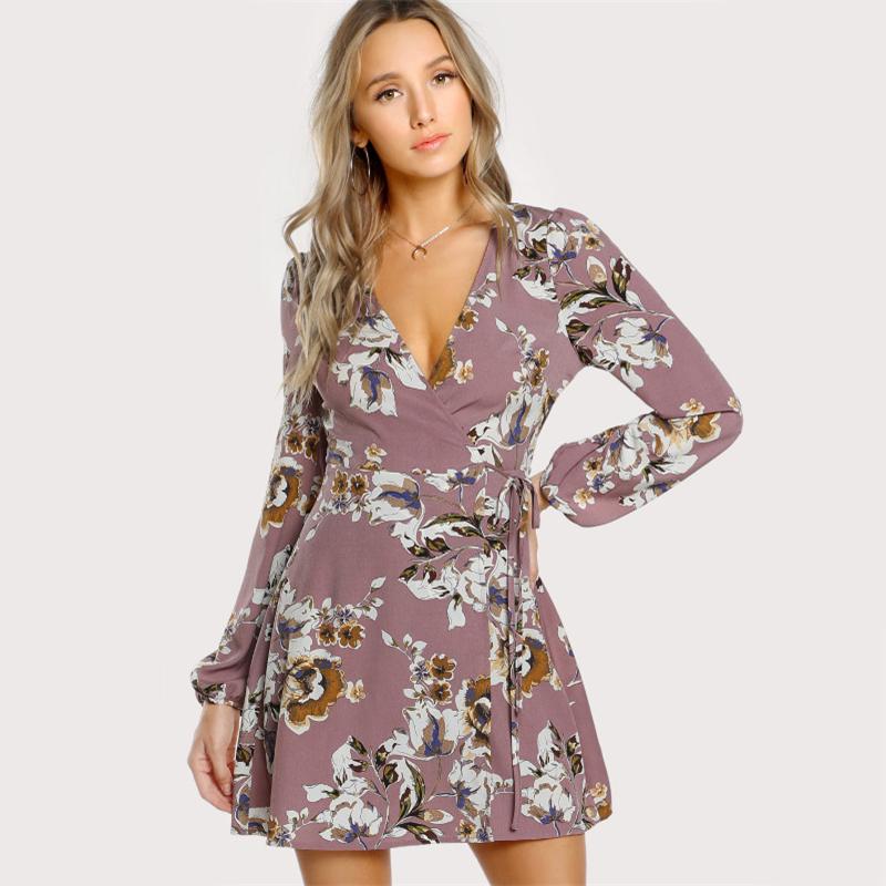 Carille Wrapped Floral Dress