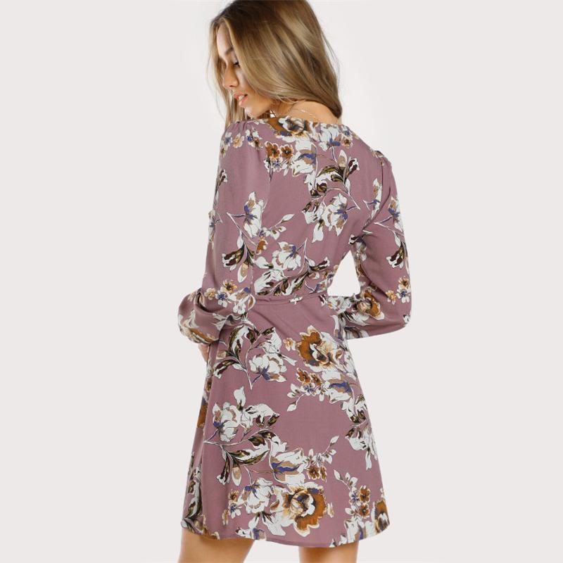 Carille Wrapped Floral Dress